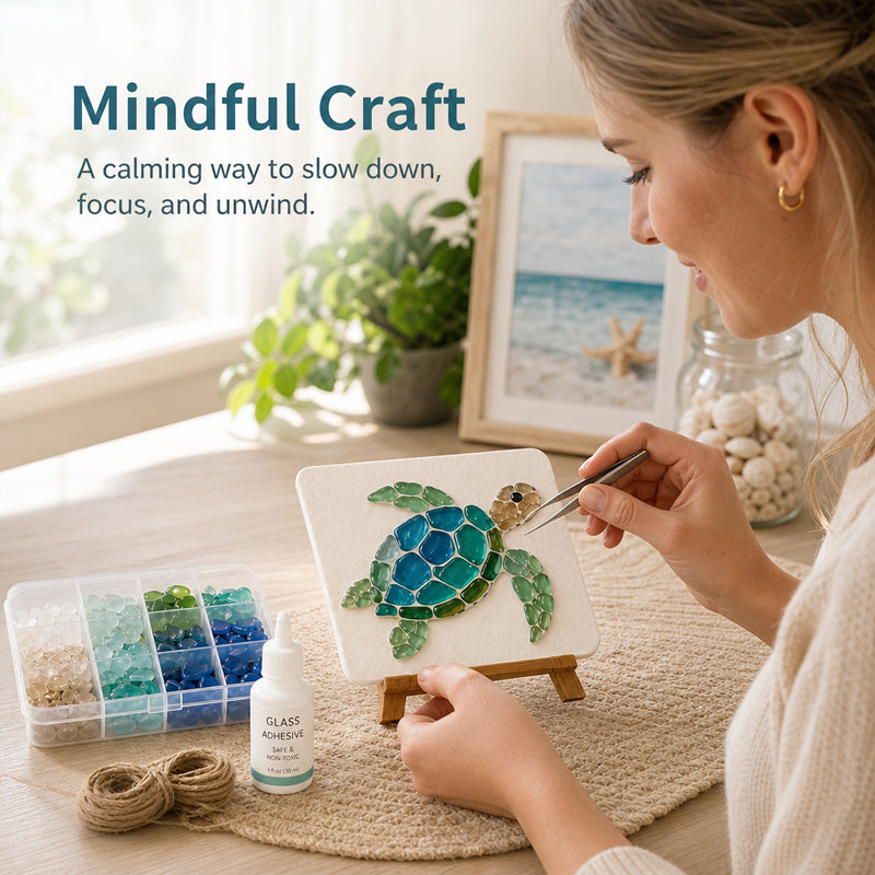 🌊 Breng de Rust van de Oceaan in Huis ✨ DIY Zee-Glas Kunstset