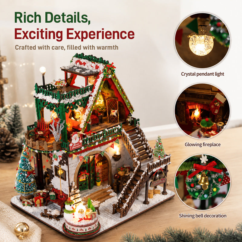 Maak je Winteravonden Extra Knus 🎄 DIY Magisch Kerst Huisje met Verlichting & Muziek!