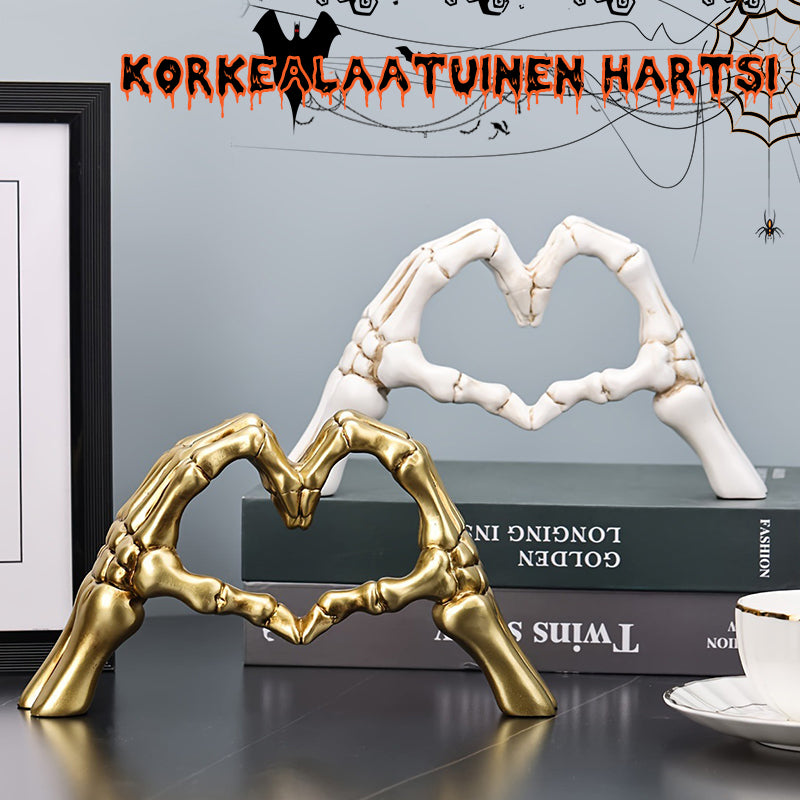 💀❤️ Käsiluun Sydän – Halloween Tunnelmaan 🎃