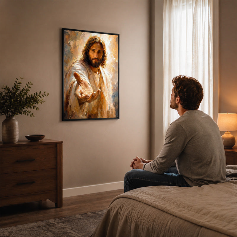 🕊️ Walk With Me Wandkunst Canvas | Breng Rust, Vrede & Warmte In Huis
