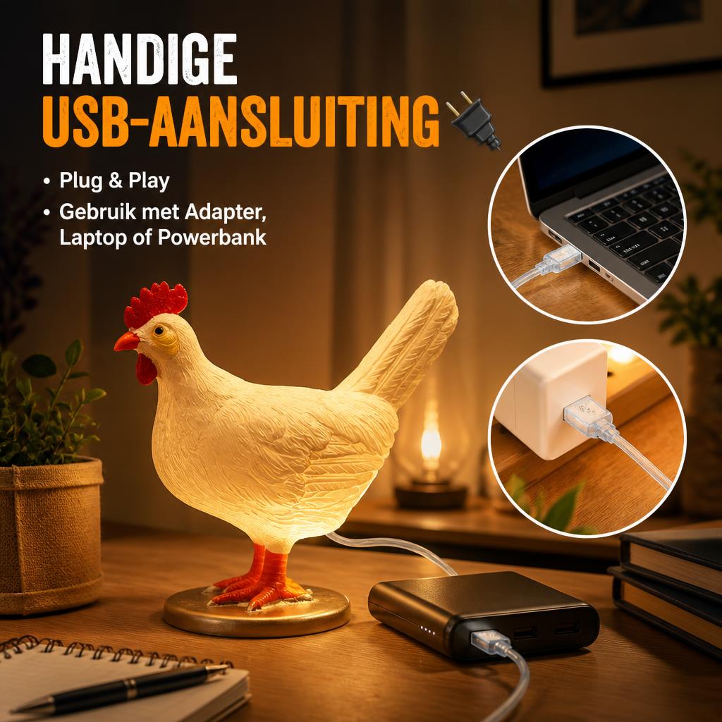 Breng Direct Vrolijkheid in Huis! 🐔💡 Het Meest Unieke Cadeau van het Jaar (Kip Eierlamp)