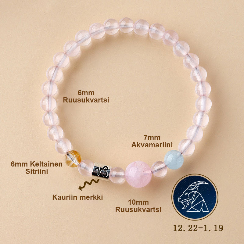 ✨ Henkilökohtainen Horoskooppirannekoru | Aito Luonnonkristalli Energiatasapainottaja 🌌 Täydellinen Lahja 💖