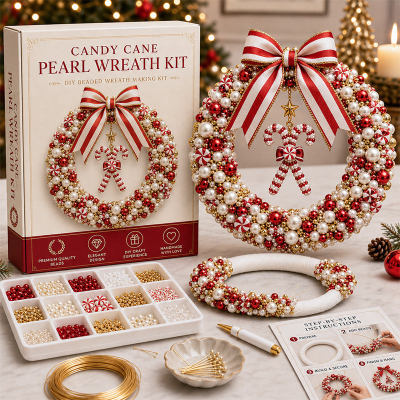 🎀 DIY Luxe Parel Kerstkrans Set | Uniek Handgemaakt Kerstcadeau & Decoratie ✨
