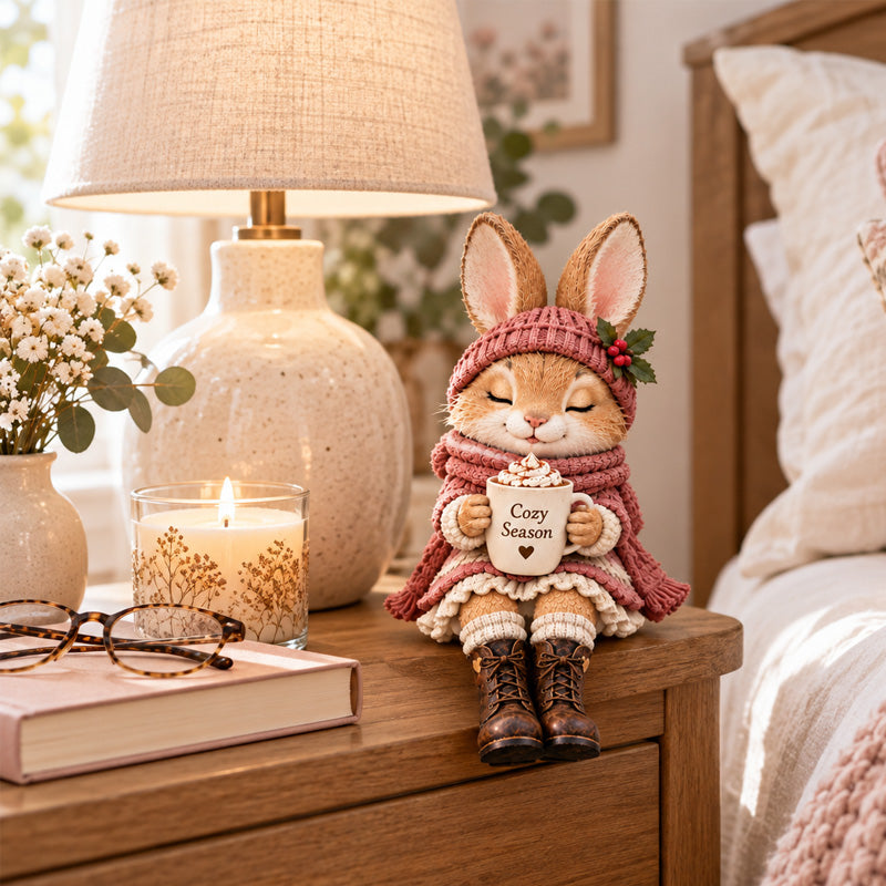 Liefdevolle Kerstdier Figuurtjes | Met Koffiekopje voor de Ultieme Winterse Gezelligheid ☕