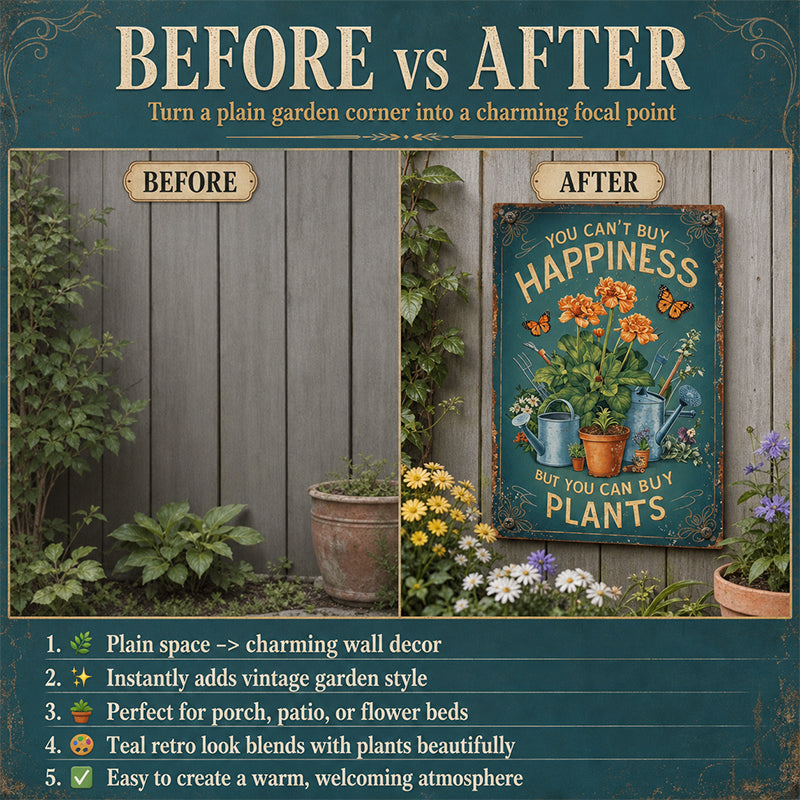 🌿 "Het Perfecte Plantenbord" – Breng Direct Sfeer, Humor & Geluk in Je Tuin!