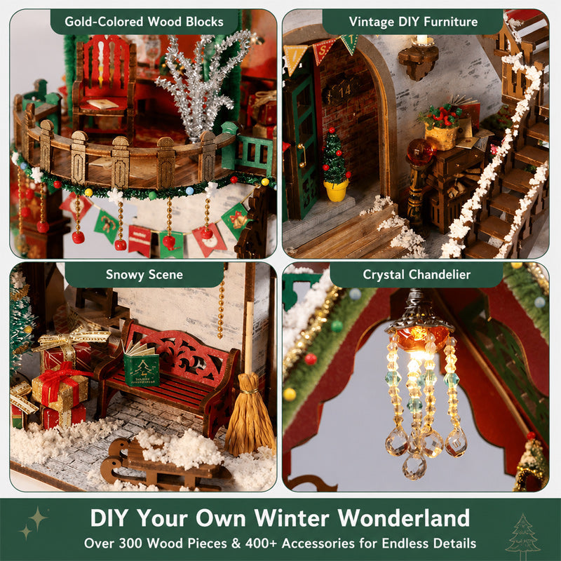 Maak je Winteravonden Extra Knus 🎄 DIY Magisch Kerst Huisje met Verlichting & Muziek!
