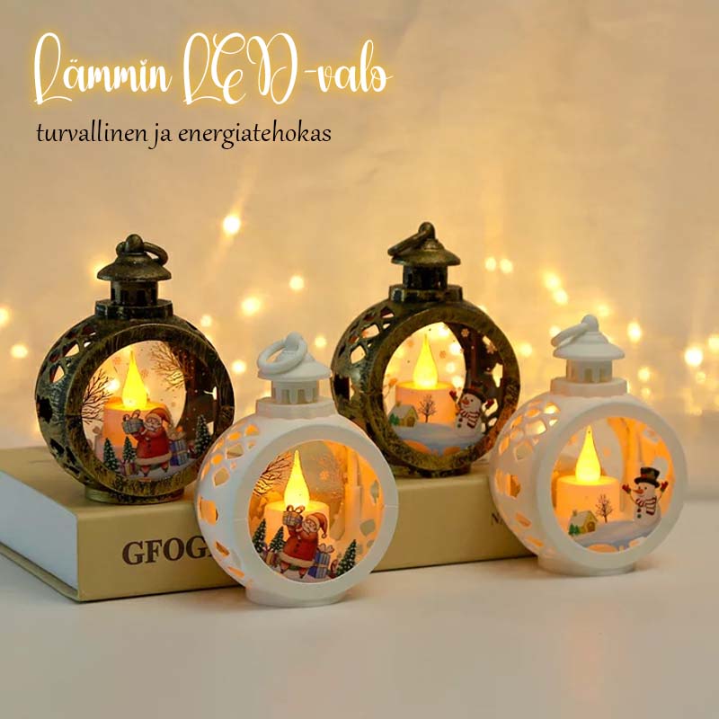 🎄 Retro LED-jouluyölamppu - joulukoriste ikkunaan ja pöydälle ✨