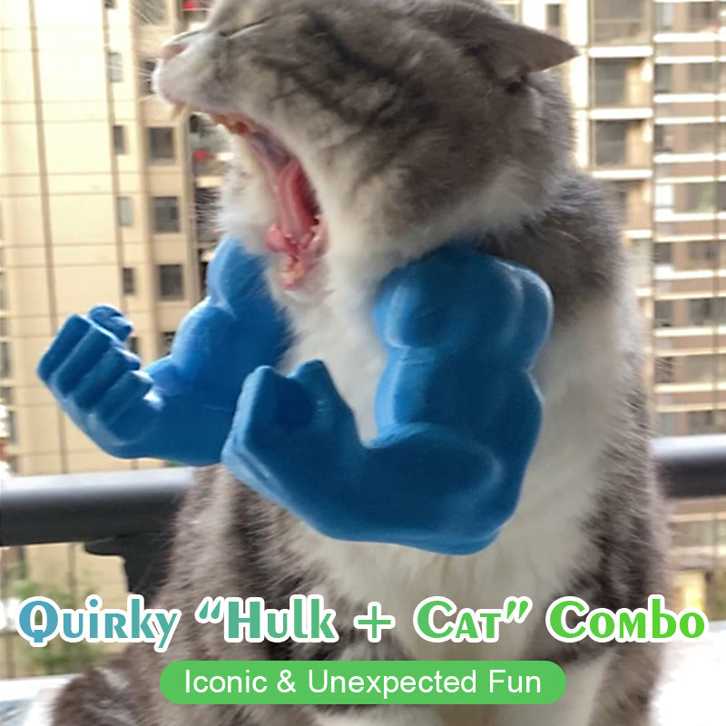 🐱 Laat Je Kat Flexen! 💪 Hilarische 3D "Hulk-Armen" voor Katten