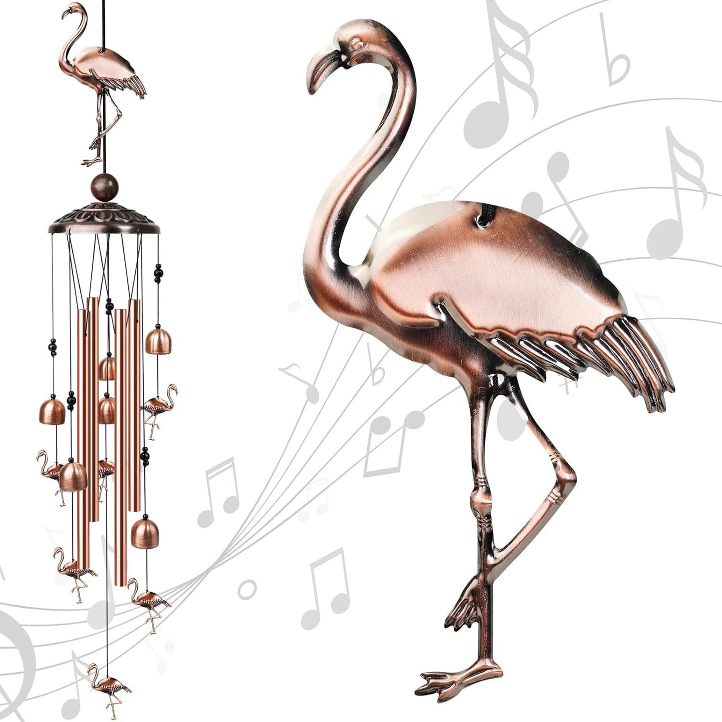 🎵 Rustgevende Vintage Metalen Windgong (90cm) — Creëer Je Eigen Zen-Oase Thuis ✨