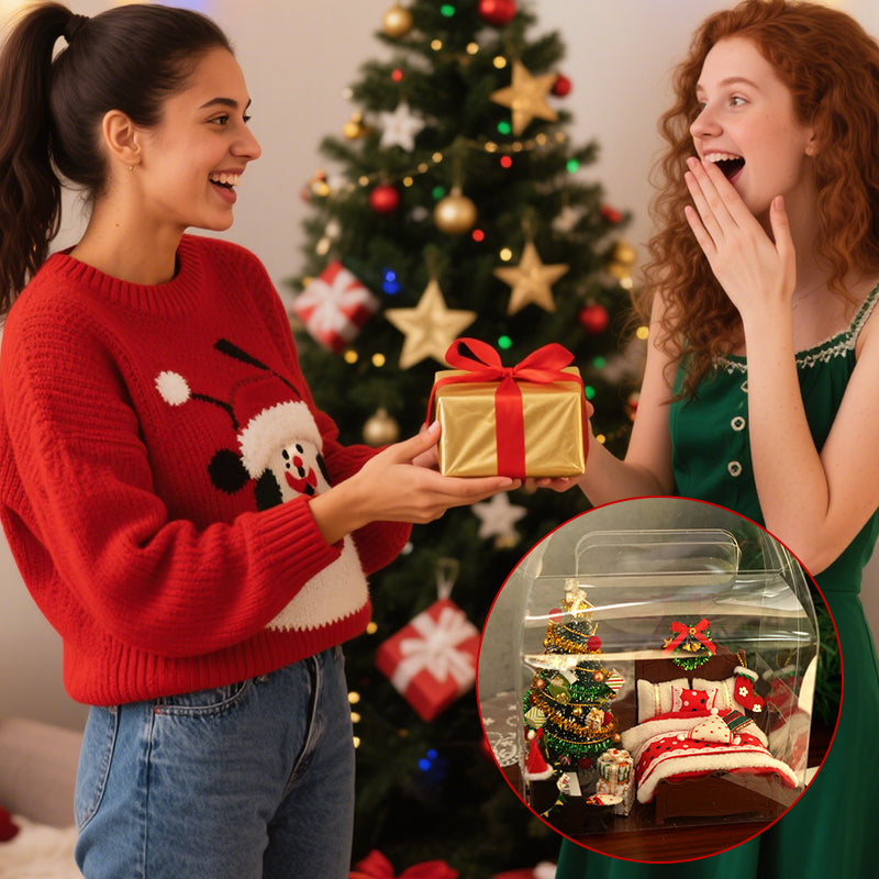 🎄 Joulukalustesetti Miniatureinä - Täydellinen Koriste ja Lahjaidea 🎁