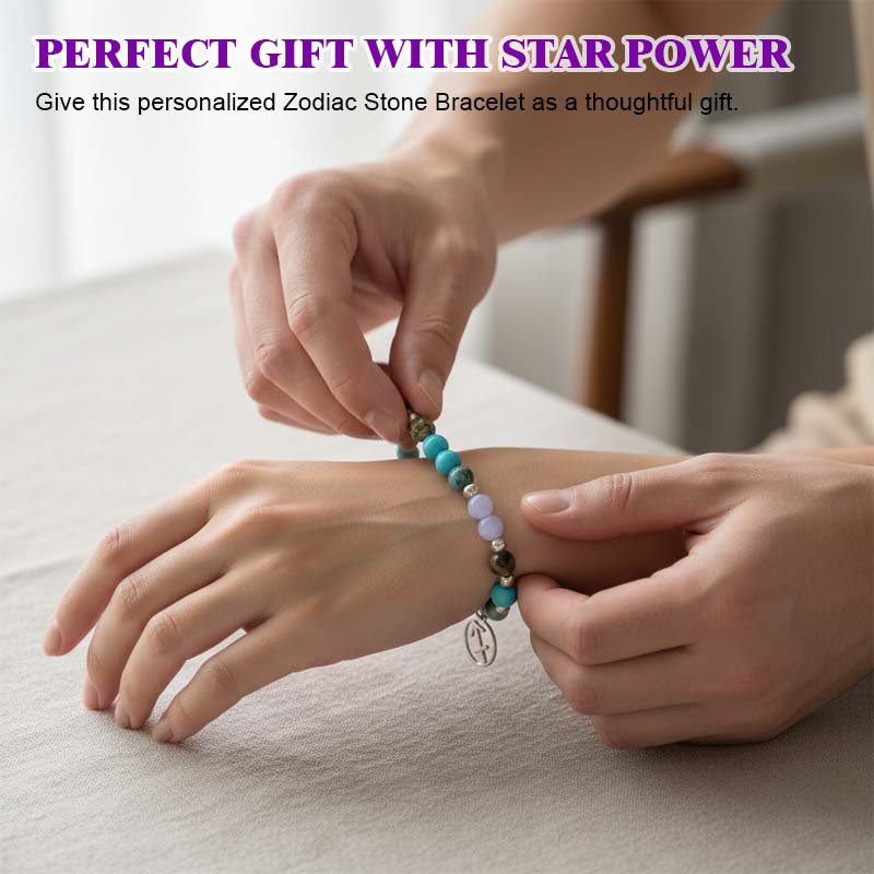 Horoskooppikivirannekoru ✨ | Aito Luonnonkivi – Kosminen Energia-Amuletti & Täydellinen Lahja 🎁