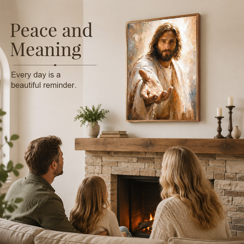 🕊️ Walk With Me Wandkunst Canvas | Breng Rust, Vrede & Warmte In Huis
