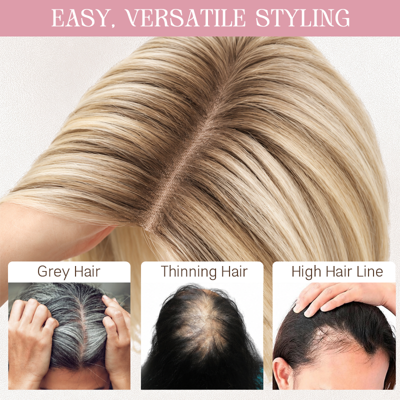 Natuurlijk Haar Topper – Direct Meer Volume & Onzichtbare Scheidingsdekking! ✨💖