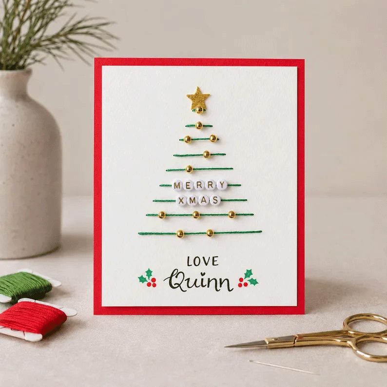 Maak Je Eigen Unieke Kerstkaarten 🎄 Complete DIY Borduurset voor Ontspannende Winteravonden