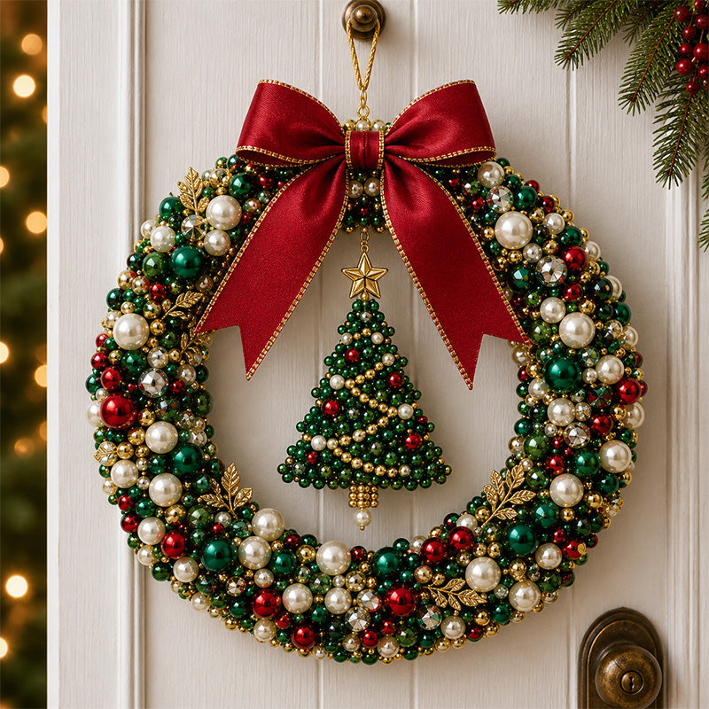 🎀 DIY Luxe Parel Kerstkrans Set | Uniek Handgemaakt Kerstcadeau & Decoratie ✨
