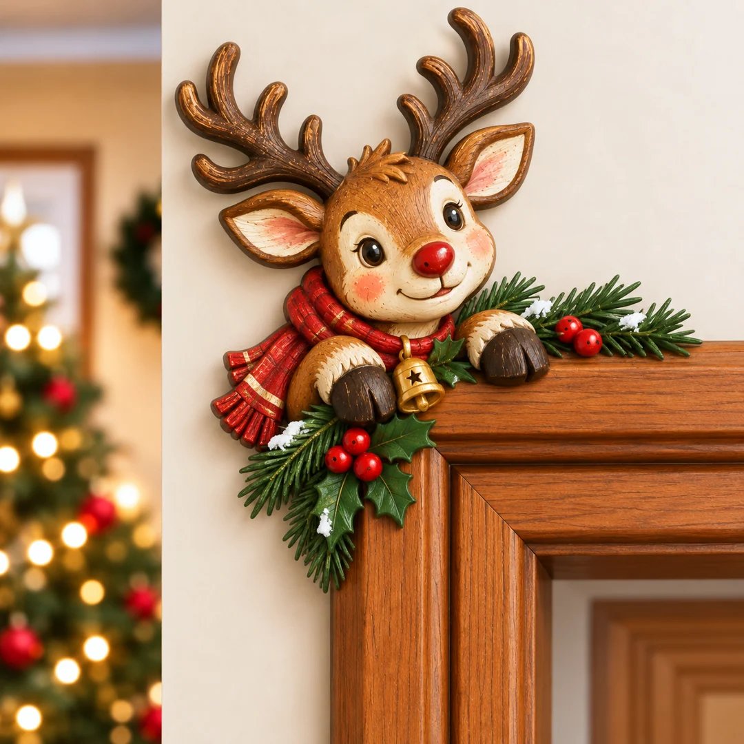 Schattige Kerst Hoekdecoratie Voor Deurposten | De Leukste Kerstblikvanger! 🎅🚪