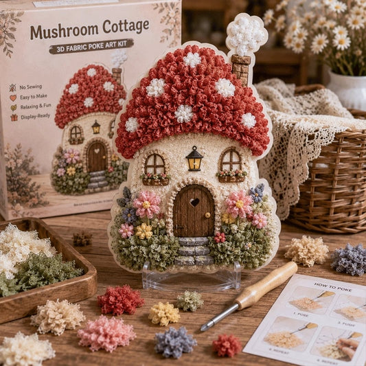 🏡 Geen ervaring of naaiwerk nodig! Prik & ontspan je eigen 3D Sprookjesdorp 🌸