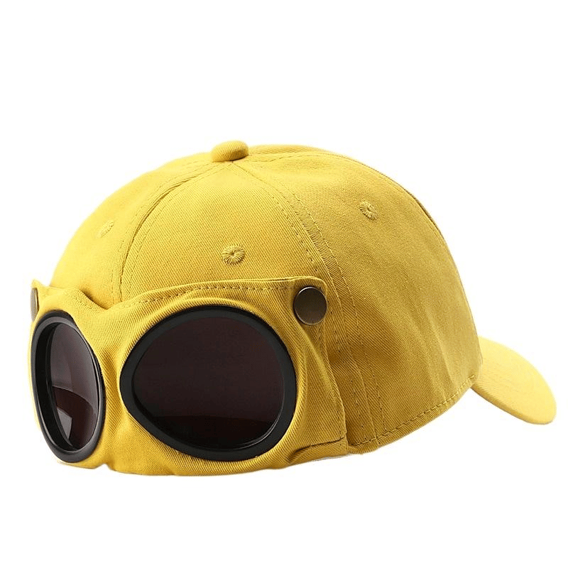 🕶️ Stoere Aviator Baseball Cap met Brilhouder — Unieke Retro Stijl & Praktisch Comfort 🧢