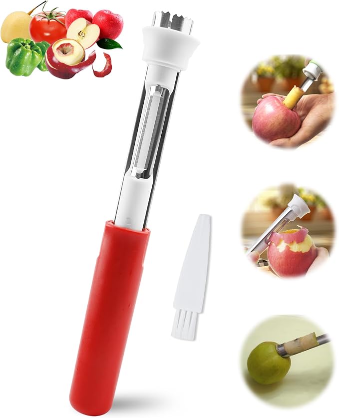 Nooit Meer Geknoei! 🍎✨ De Ultieme 2-in-1 RVS Appelboor