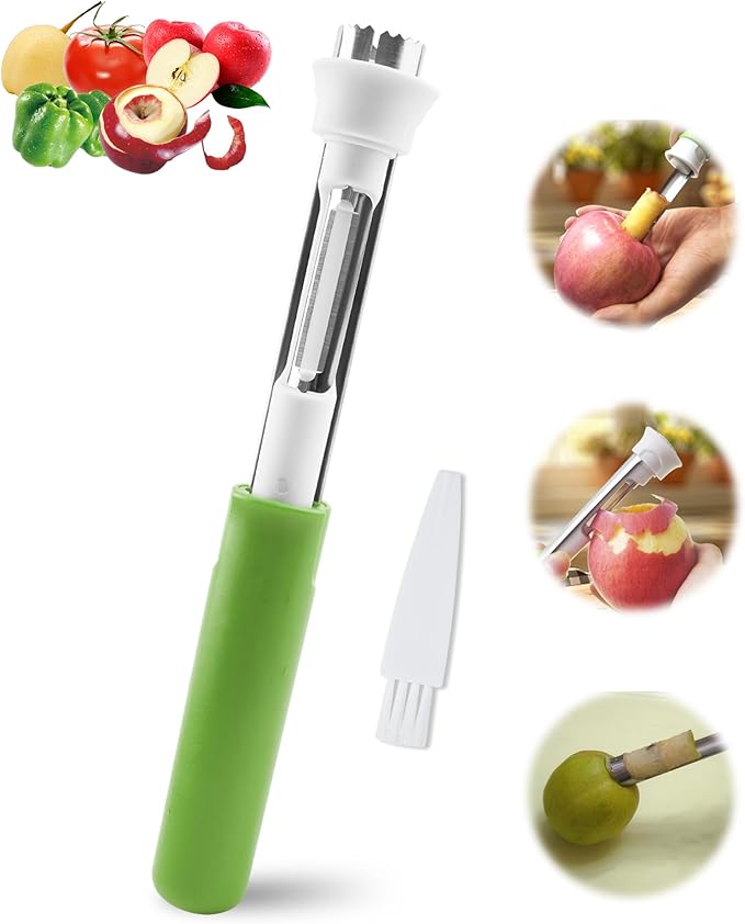 Nooit Meer Geknoei! 🍎✨ De Ultieme 2-in-1 RVS Appelboor
