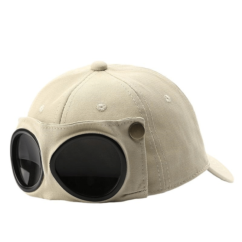 🕶️ Stoere Aviator Baseball Cap met Brilhouder — Unieke Retro Stijl & Praktisch Comfort 🧢