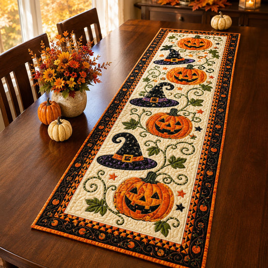 Sfeervolle Herfst & Halloween Tafelloper 🎃 (Luxe Gewatteerd Design)