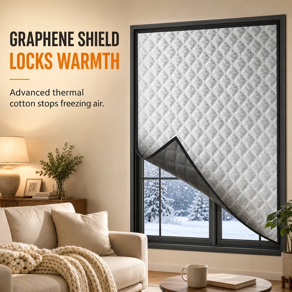 🔋 Grafeen Thermisch Raamgordijn – Houd de Warmte Binnen & Bespaar op Energie! 🏡