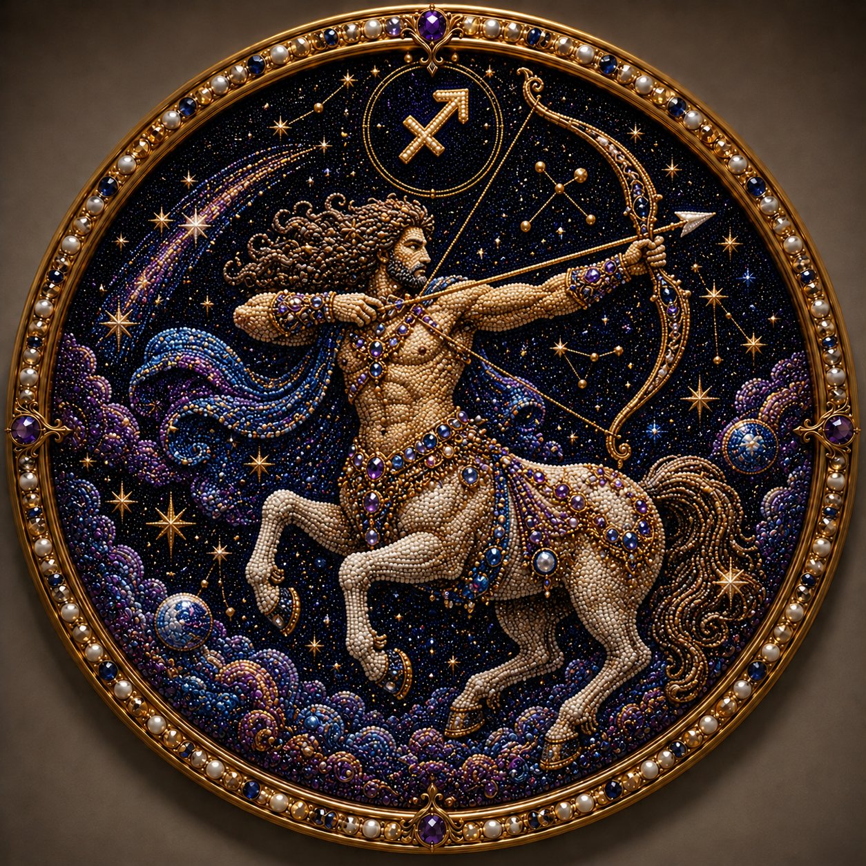 🌙 Magie Aan Je Muur! Luxe 3D Zodiak Parel Kunst Voor Een Sfeervol Huis 🔮