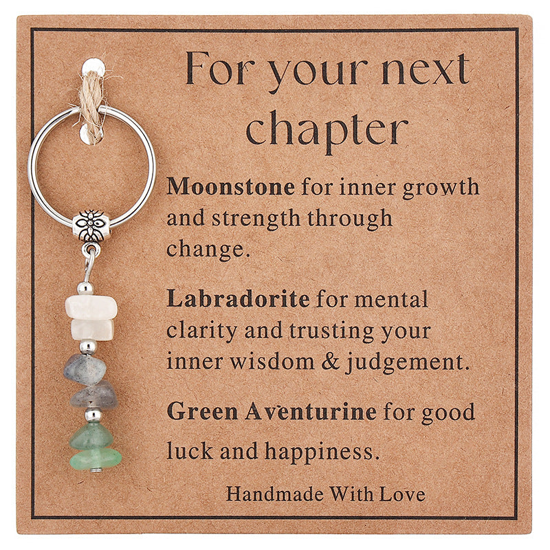 💎 Lahjaidea: Käsintehty Kivihelmi Avaimenperä – Toivon ja Voiman Symboli 💖