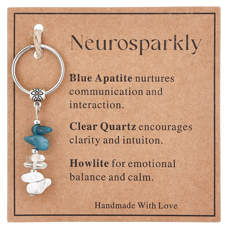 💎 Lahjaidea: Käsintehty Kivihelmi Avaimenperä – Toivon ja Voiman Symboli 💖