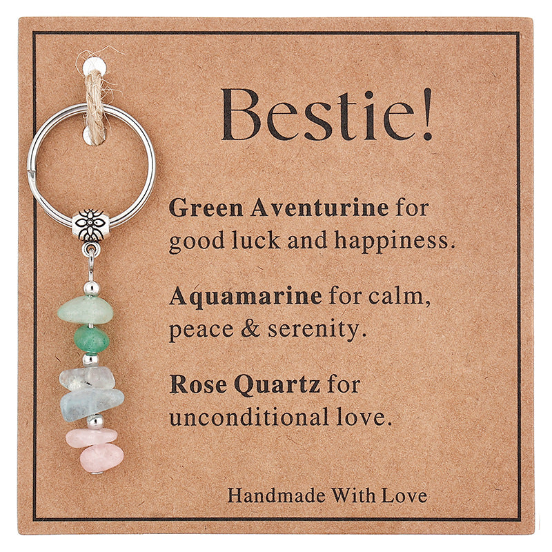 💎 Lahjaidea: Käsintehty Kivihelmi Avaimenperä – Toivon ja Voiman Symboli 💖