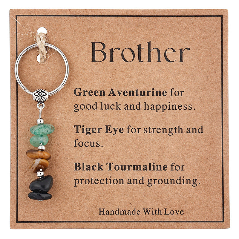 💎 Lahjaidea: Käsintehty Kivihelmi Avaimenperä – Toivon ja Voiman Symboli 💖