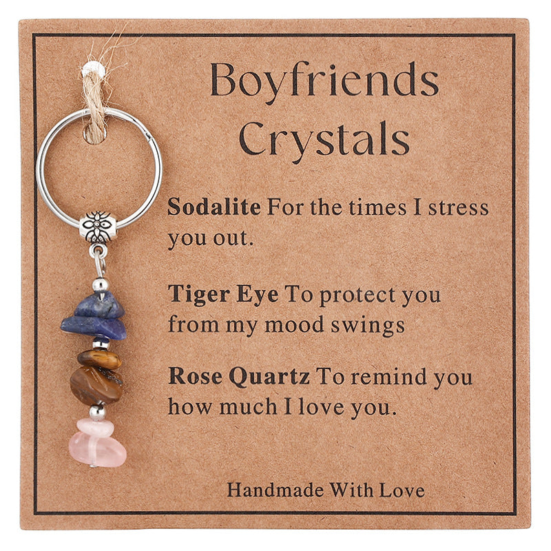 💎 Lahjaidea: Käsintehty Kivihelmi Avaimenperä – Toivon ja Voiman Symboli 💖