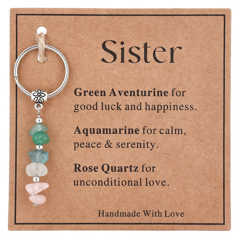 💎 Lahjaidea: Käsintehty Kivihelmi Avaimenperä – Toivon ja Voiman Symboli 💖