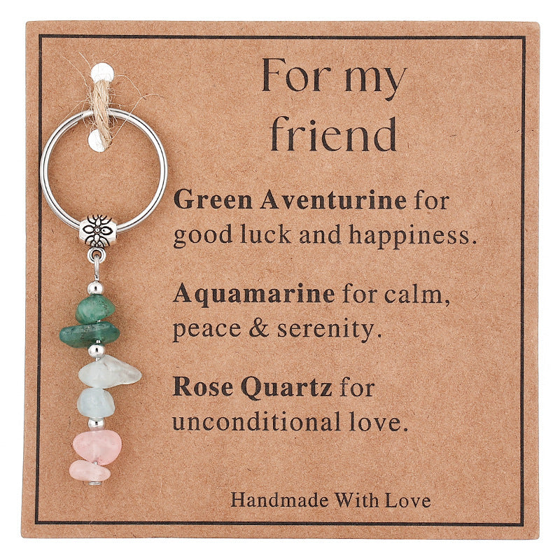 💎 Lahjaidea: Käsintehty Kivihelmi Avaimenperä – Toivon ja Voiman Symboli 💖