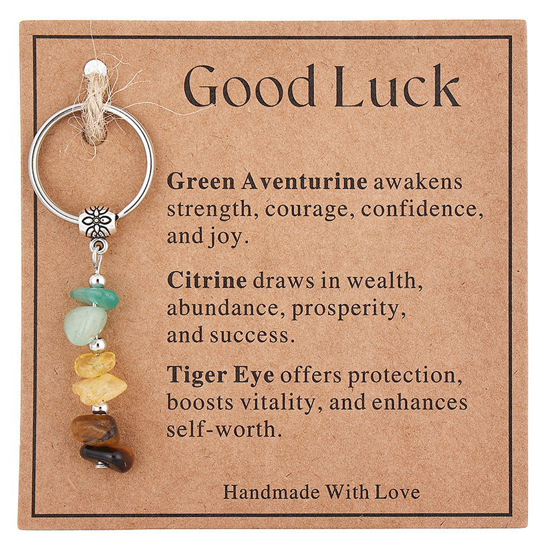 💎 Lahjaidea: Käsintehty Kivihelmi Avaimenperä – Toivon ja Voiman Symboli 💖