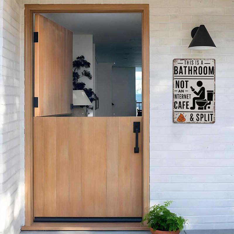 😂 Vintage Metalen Bord Toilet – Geen Internetcafé – Hét Cadeau voor Telefoonverslaafden 🚽