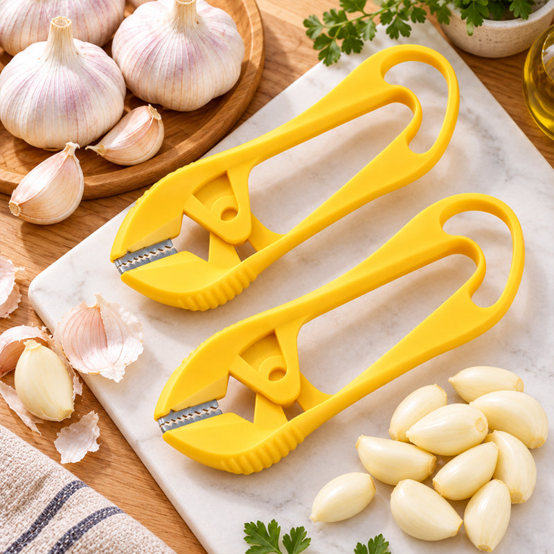 RVS Handmatige Knoflookpeller – Nooit Meer Stinkende Handen & Pijnlijke Nagels! 🧄