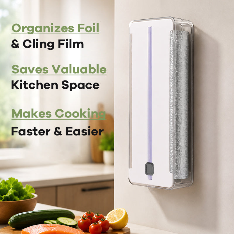 ✂️ Nooit meer gedoe met plakkende folie! Smarte Folie Dispenser met Mes 🍳