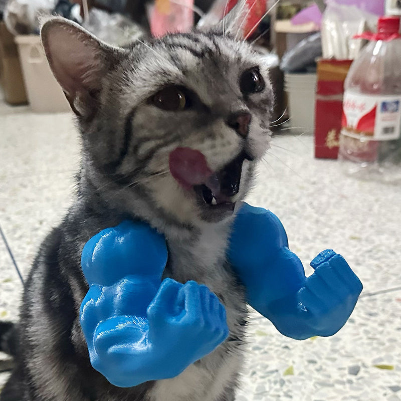 🐱 Laat Je Kat Flexen! 💪 Hilarische 3D "Hulk-Armen" voor Katten