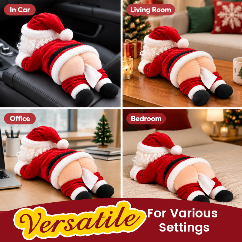 Grappige Kerstman Billen Tissuebox Cover – De Hilarische Blikvanger voor de Feestdagen! 🎅🍑😂