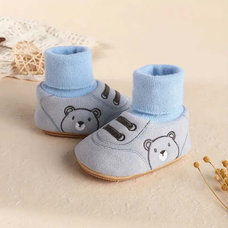 🐻 Söpö Karhun Ensiaskelekenkä - Vauvankengät 0-12 kk Pipomallilla 🧸👣