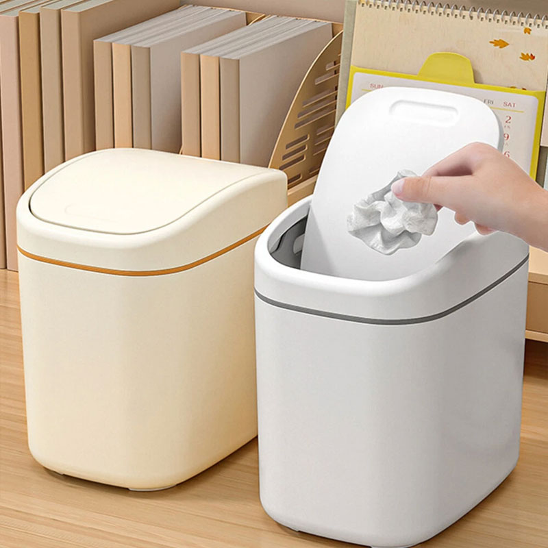 🗑️✨ Tyylikäs Pöytäroskakori: Pieni, Hiljainen & Ravistettava Kantti! ✨🏠