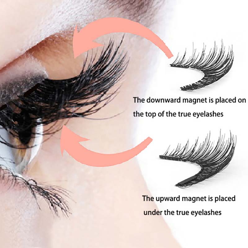 ✨ Liimaton magneettiripsisetti 👁️ 2 paria + ergonominen pinsetti 🧲💖