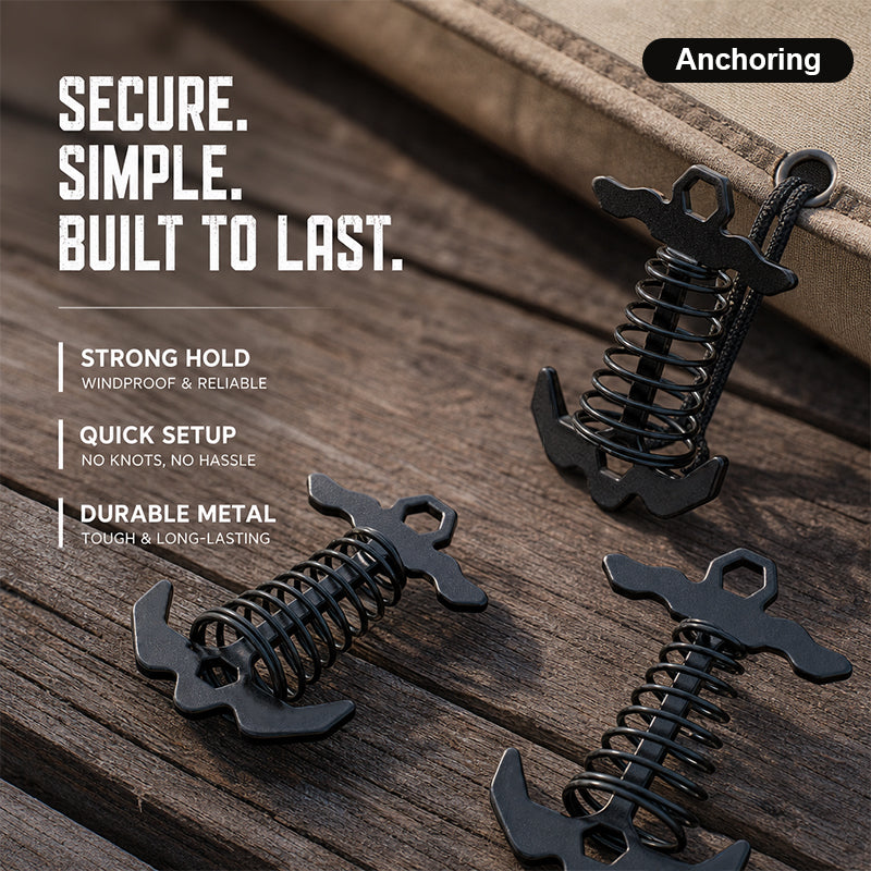 ⛺ Never Fear High Winds Again: Spring Fishbone Deck Anchors