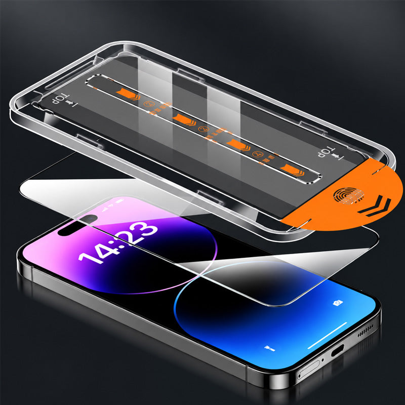 📱 Screen Protector met Installatietray – Privacy & HD Glas, In 5 Seconden Perfect Zonder Bubbels! 🔒