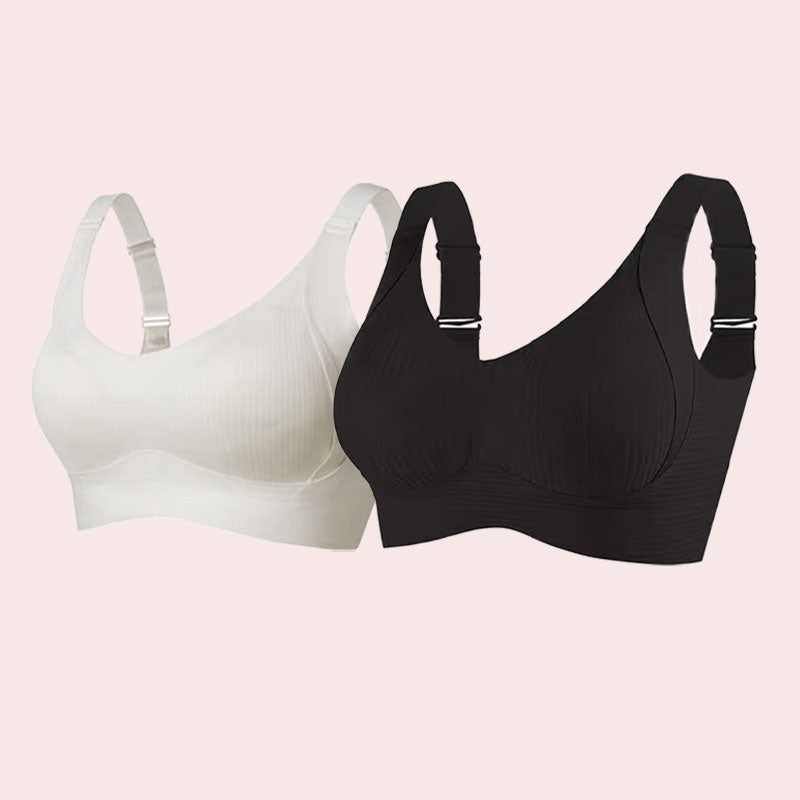 🔥Kevään myynti 49% alennus - Ribbed Push Up säädettävät langattomat rintaliivit naisille