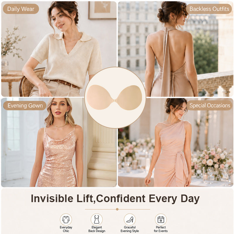 Vaarwel Zichtbare Beha-Lijnen! 3D Siliconen Push-Up Nipple Covers 💖