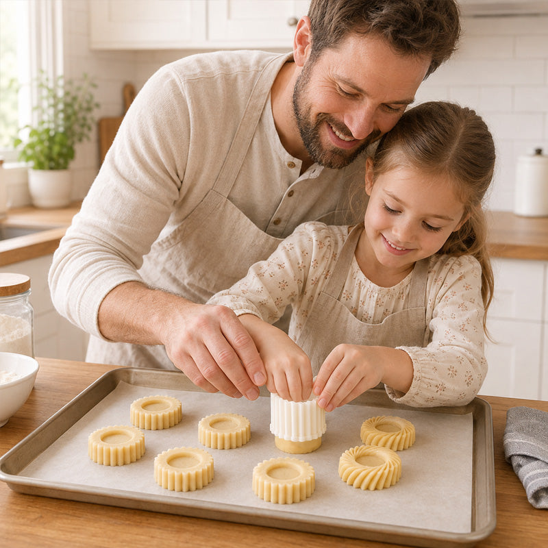 🍪 2-in-1 Dubbelzijdige Gebak & Koekjes Vorm — Maak van Elke Creatie een Bakkersmeesterwerk! 🥐✨