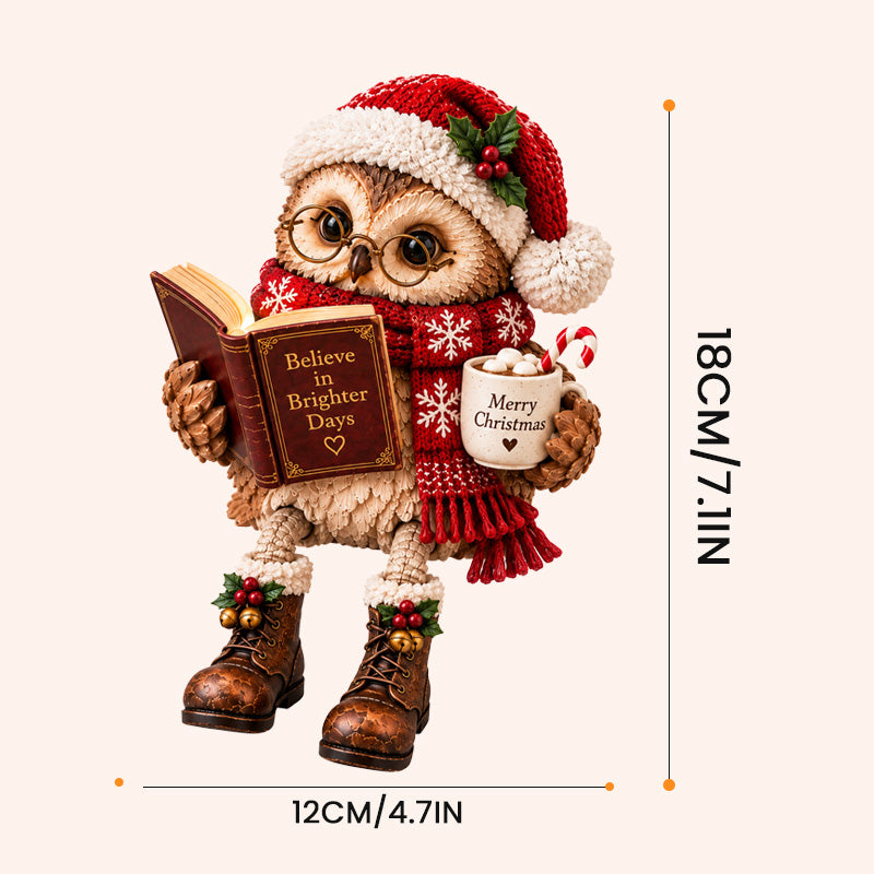 🦉 Lezende Uil Decoratie - Sfeervol & Hartverwarmend Beeldje voor de Perfecte Leeshoek & Cadeau 📖